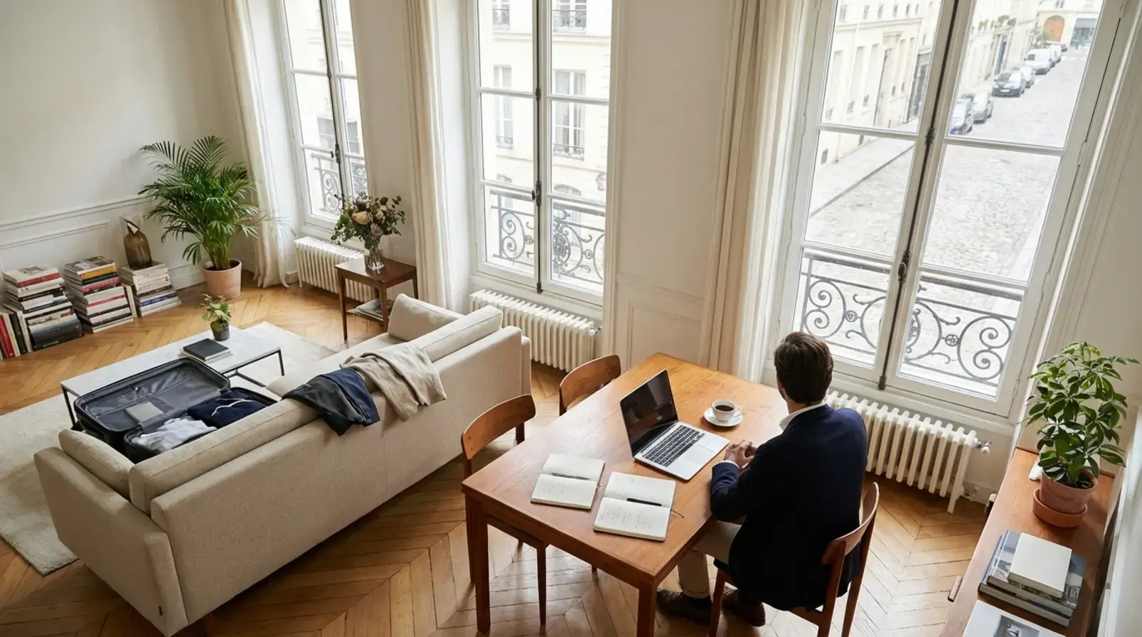 Contrat de location meublée et trousseau de clés sur un bureau, bail mobilité à Paris