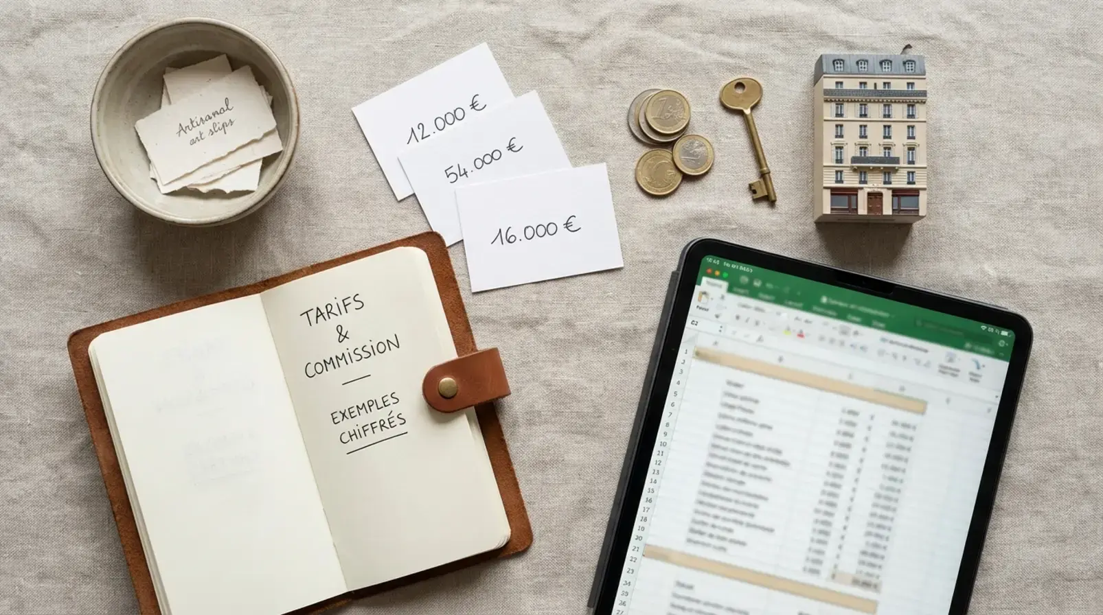 Analyse de revenus location courte durée à Paris sur ordinateur avec calendrier et graphique de prix