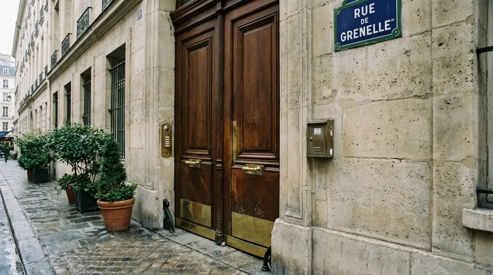 Porte cochère d'un immeuble parisien, rue de Grenelle