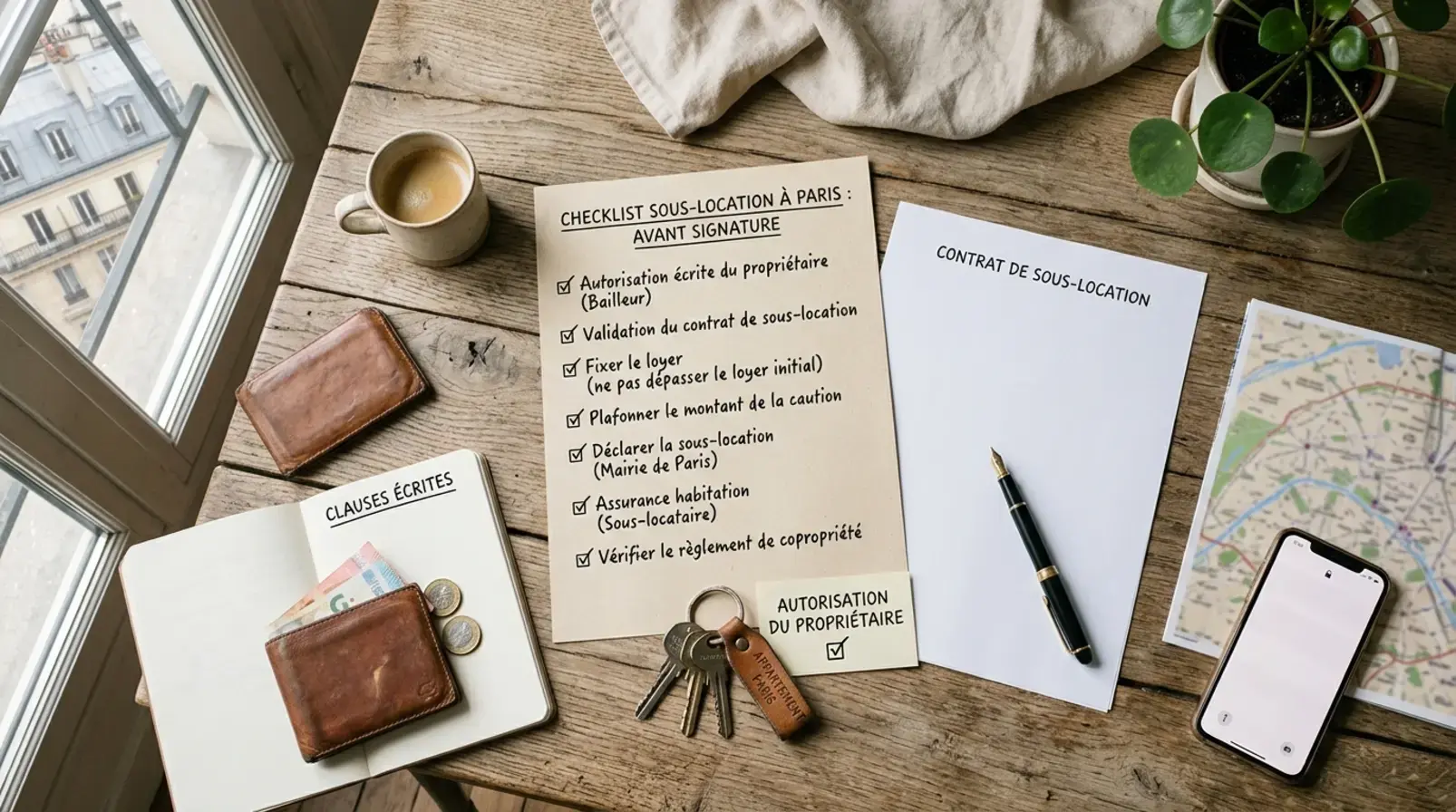 Contrat et autorisation écrite pour une sous-location légale à Paris