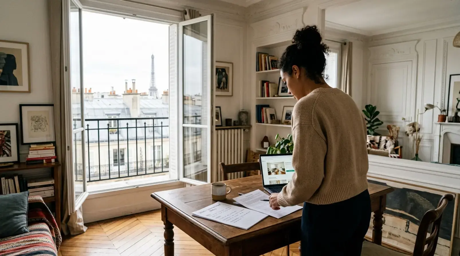 Rue résidentielle parisienne pour une recherche PAP sous-location Paris