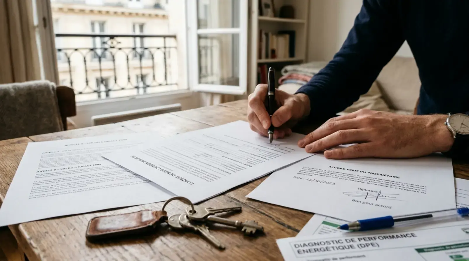 Accord propriétaire et bail pour une sous-location à Paris